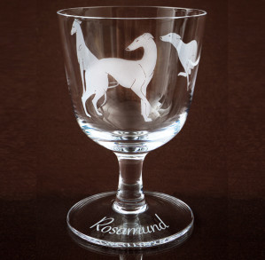 Clarissa stemmed glass Whippet